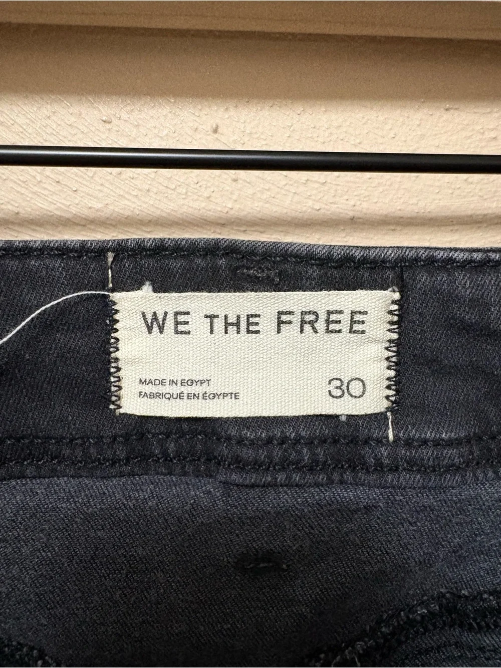 Free People We The Free Libre Wide-Leg Jeans Cafe Noir Black Size 30
